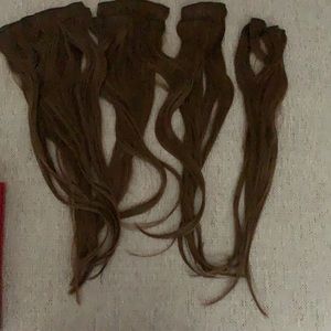 Luxy 20inch hair extensions.  Chestnut brown.